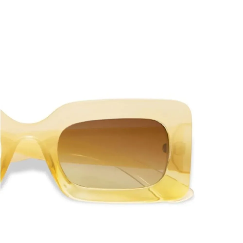 Translucent Yellow Chunky Square Sunglasses